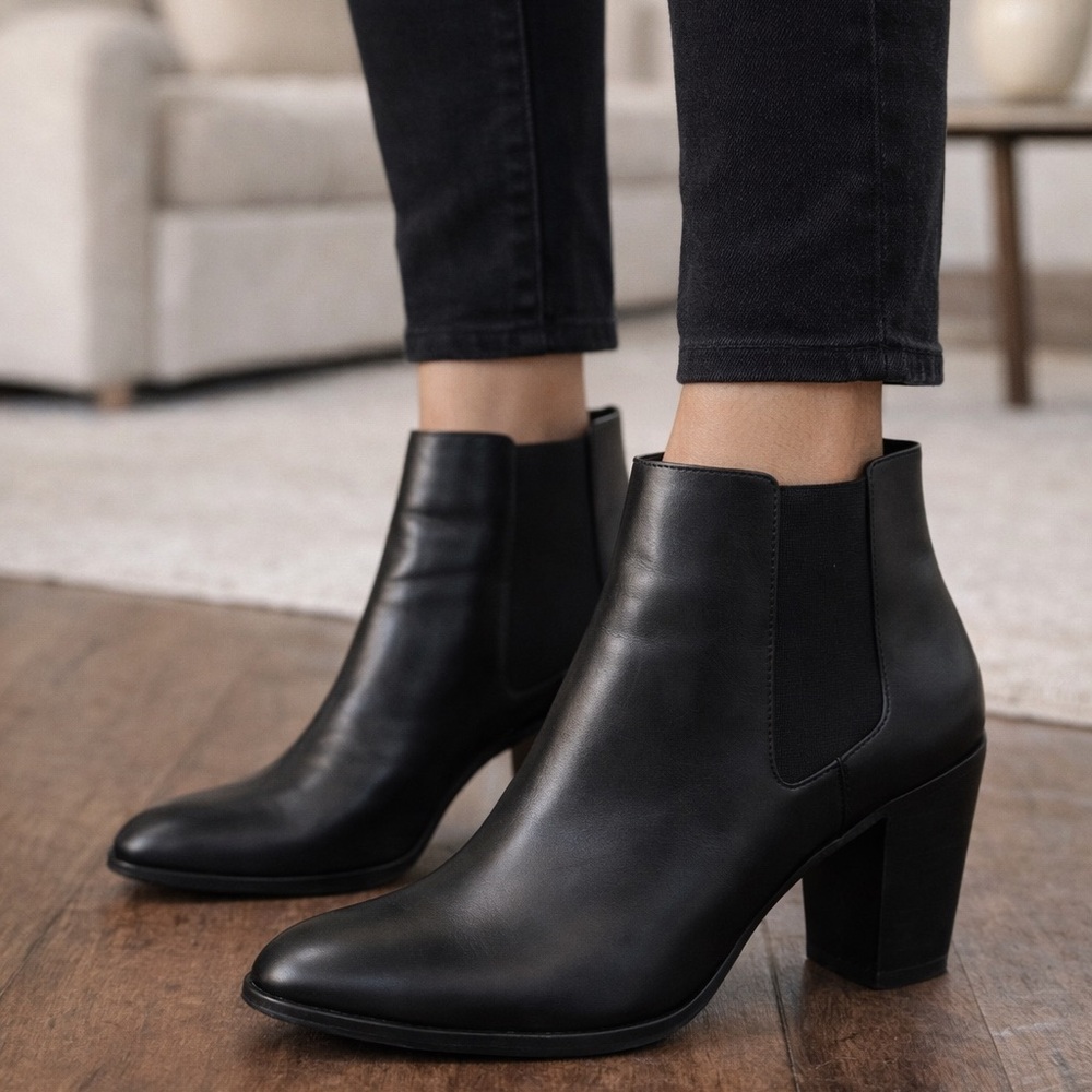 Thursday Boot Company Black Leather Chelsea Booties – Size 9.5
